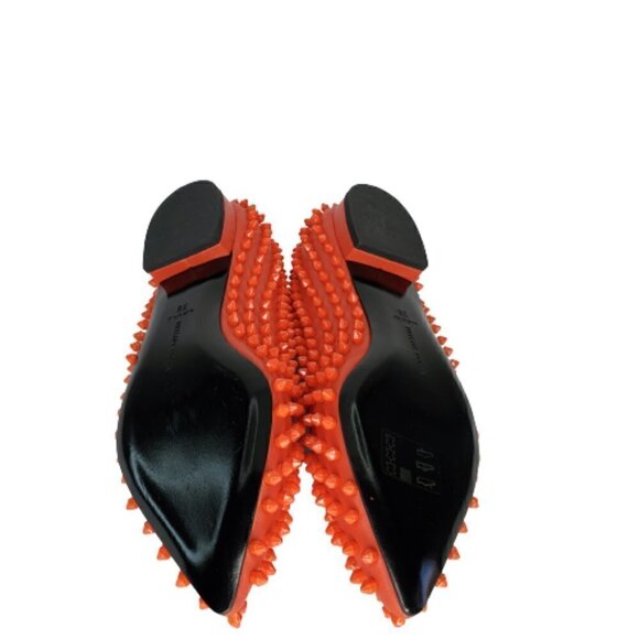 Philipp Plein "What I Do" Studded Leather Pointed Toe Flats - Picture 4 of 7